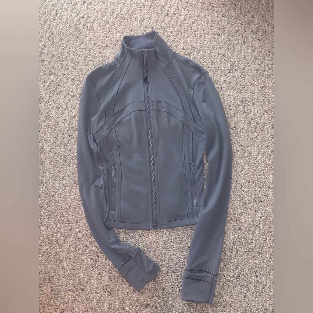 Lululemon Solar Grey Nulu Cropped Define Jacket
